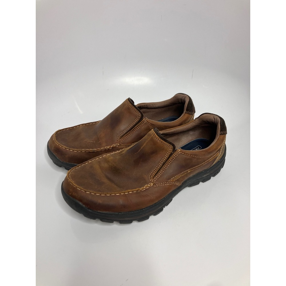 Skechers Loafers Mens 9 Brown Good Relaxed Fit Leather Memory Foam 64502